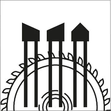 치형 - 교차형 이중 베벨 톱니 